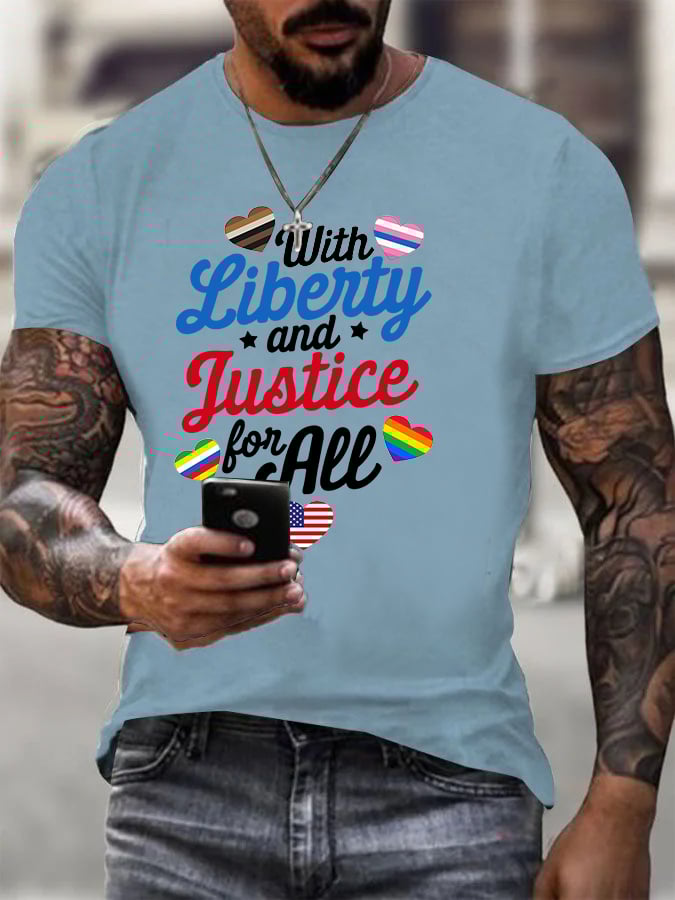 Men's With liberty and justice for all  T-Shirt