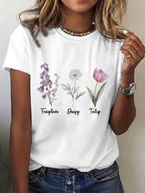 🔥Buy 3 Get 15% Off🔥Women's Floral FDT Print T-Shirt