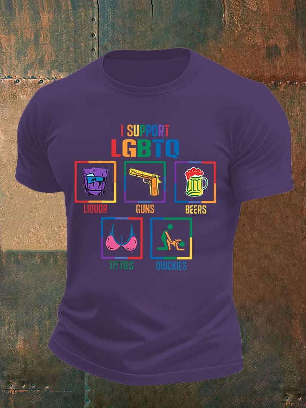 Men's I support LGBTQ Print T-shirt