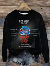🔥Buy 3 Get 15% Off Women's Vintage Rock Tribute Print Casual Sweatshirt