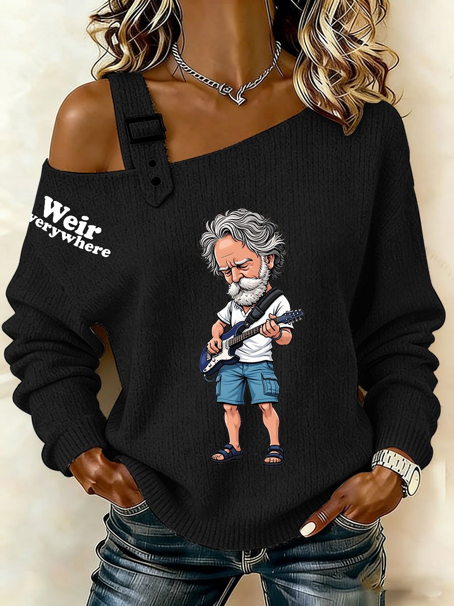 🔥Buy 3 Get 15% Off Women's  RIP Bob Weir Weir Everywhere Print Sweatshirt