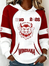 Women's Football Print Casual Sweatshirt