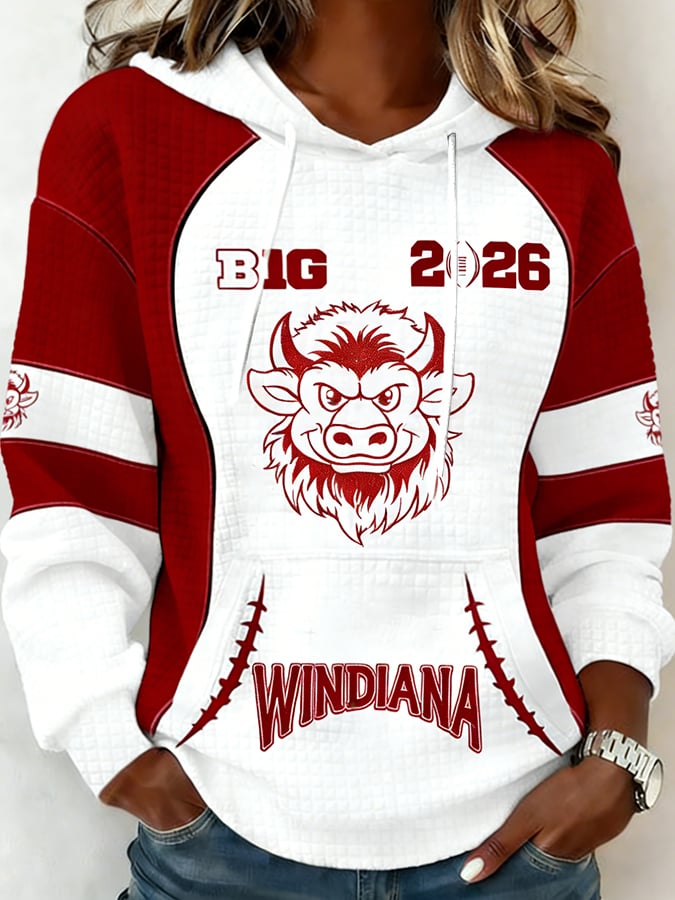 Women's Football Print Casual Sweatshirt