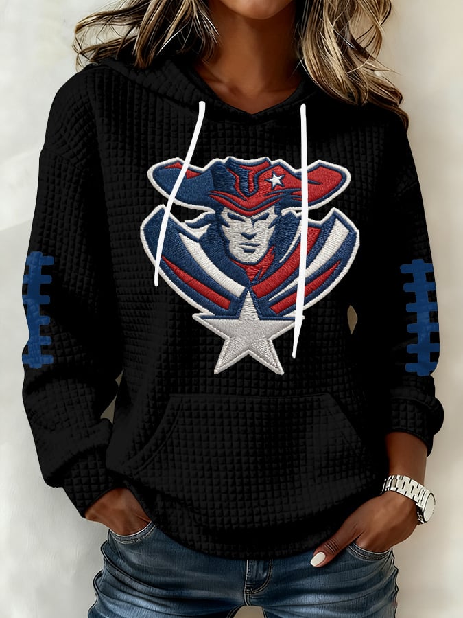 Women's Football Print Hoodie Sweatshirt