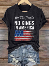 🔥Buy 3 Get 15% Off🔥Women's No Kings In America Print T-Shirt