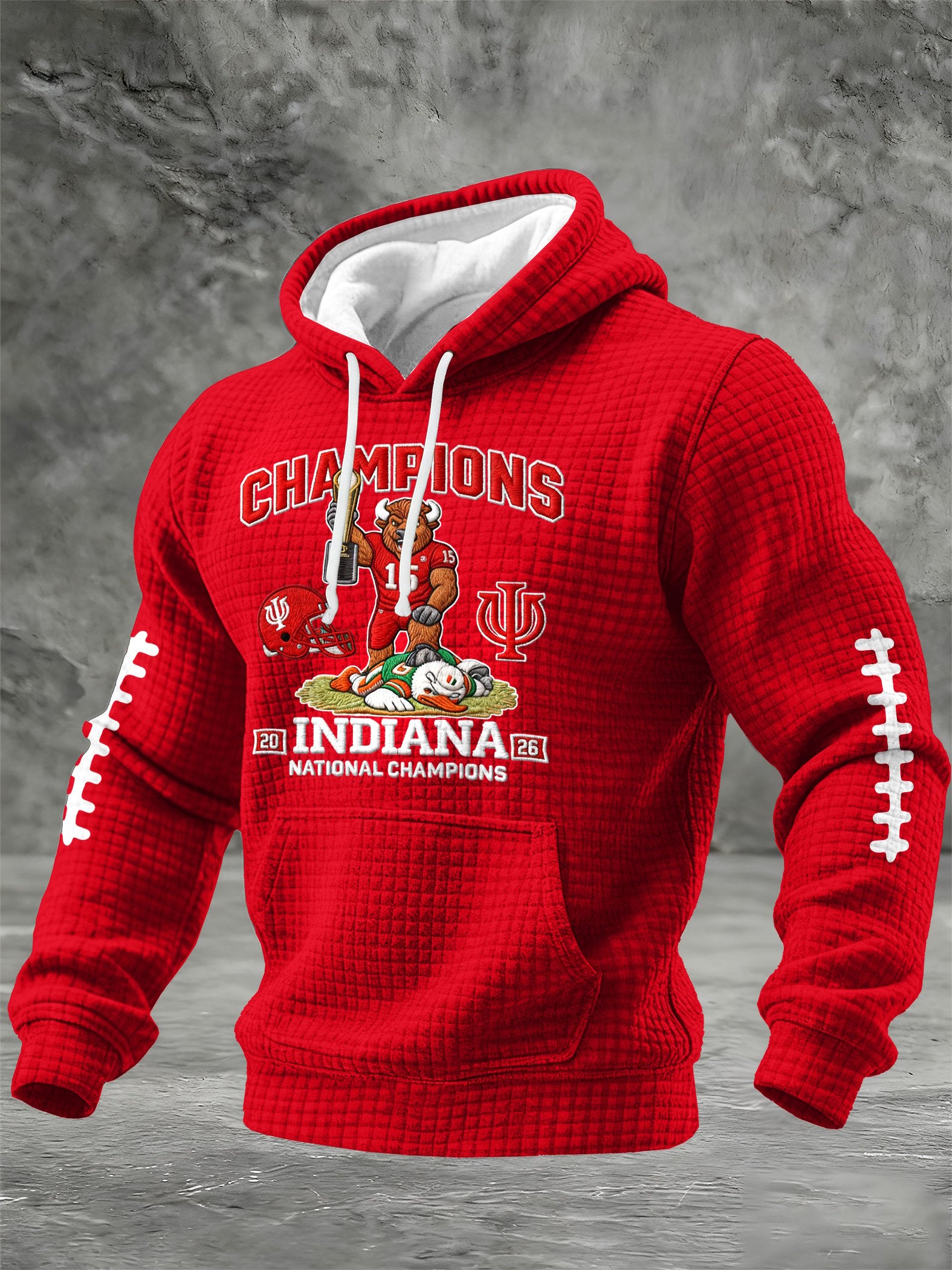 Men's Football Printed Casual Hoodie
