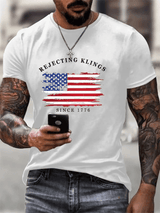 Men's Casual  Rejecting Kings Printed T-shirt