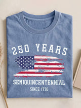 250th Anniversary Of American Independence Cotton Short Sleeve T-shirt