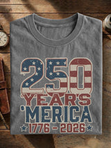 Vintage Usa 250th Anniversary Cotton Short Sleeve T-shirt