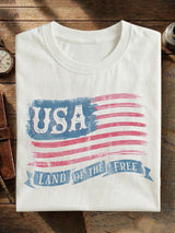 Usa Land Of The Free Cotton Short-sleeved T-shirt