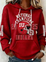 Women's Football Print Hoodie