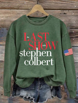 Retro Last Show Print Sweatshirt