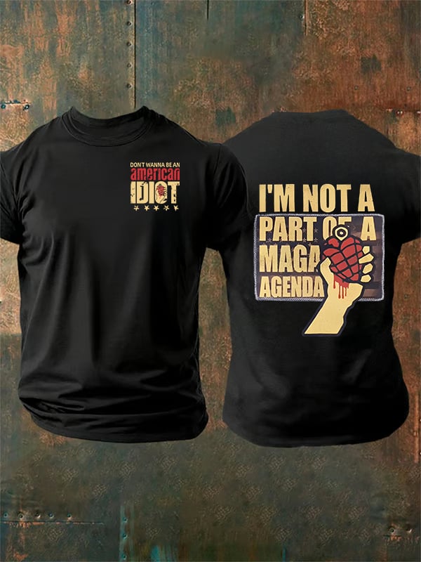 Men's  american idiot Print T-Shirt