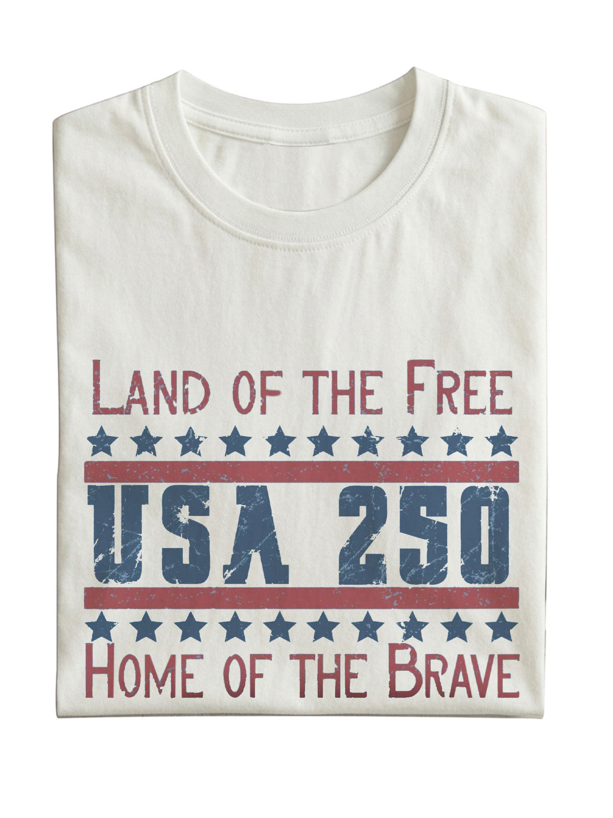 Land Of The Free Usa 250 Cotton Short-sleeved T-shirt