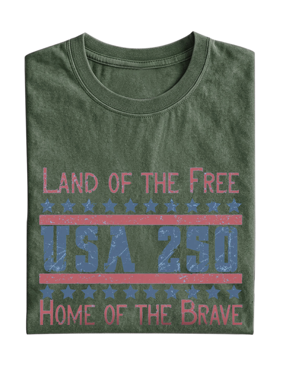 Land Of The Free Usa 250 Cotton Short-sleeved T-shirt