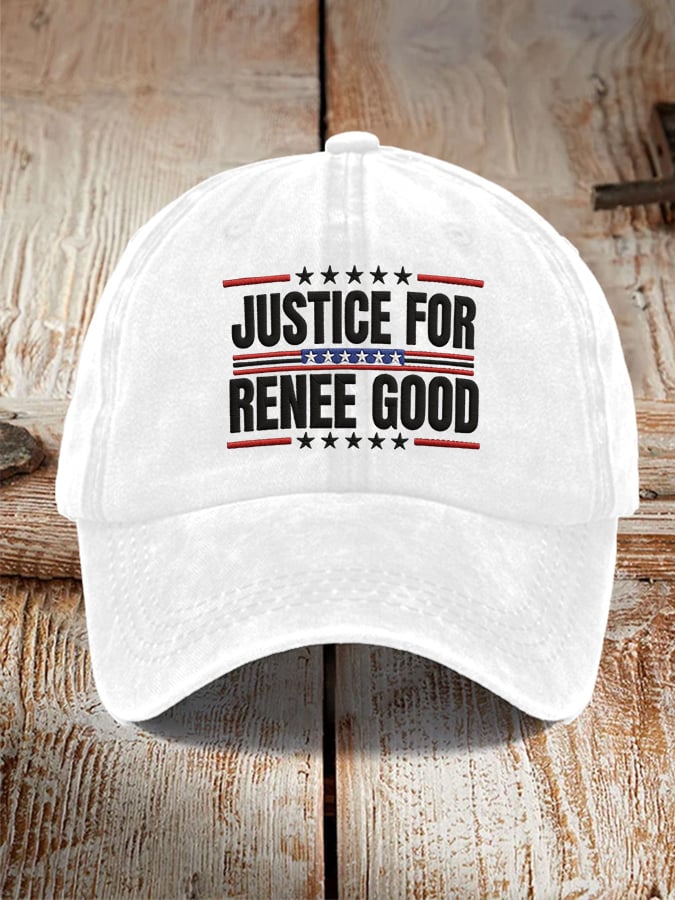 Men's and women's JUSTICE FOR RENEE GOOD printed hats
