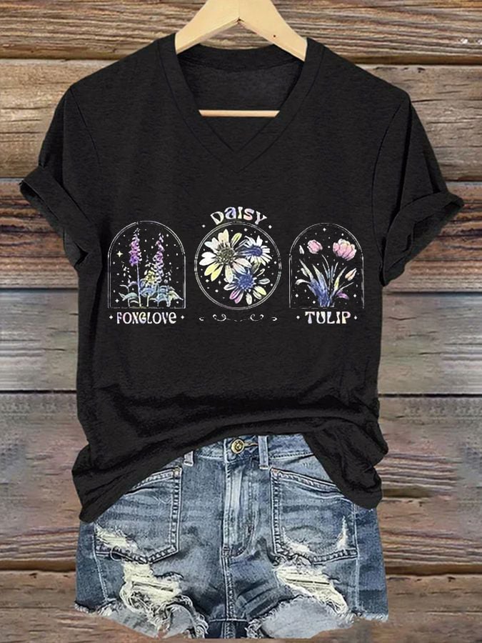 🔥Buy 3 Get 15% Off🔥Women's Floral FDT Print T-Shirt