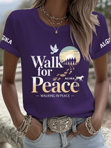 Women's Walk For Peace  Art  Print T-Shirt