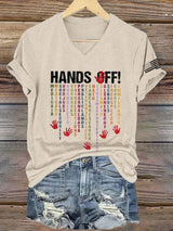🔥Buy 3 Get 15% Off🔥Women's FDT “Hands Off ” Print Casual T-Shirt