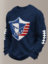 Men's Football Print Waffle T-Shirt