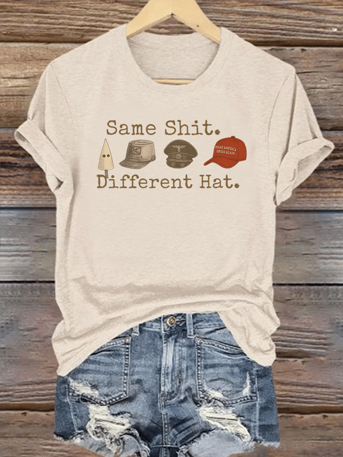 Women's  Same shit Different costume Print T-Shirt