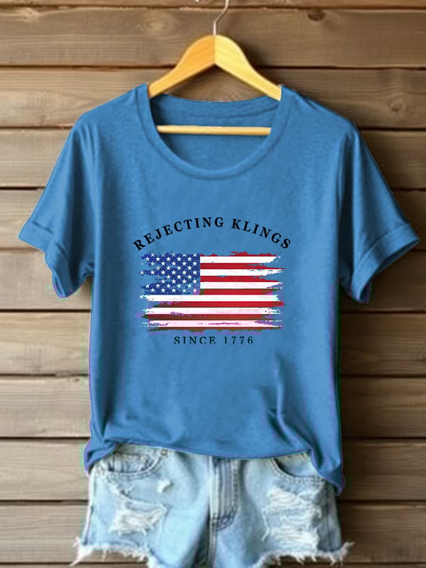 🔥Buy 3 Get 15% Off🔥Women's Casual  Rejecting Kings Printed T-shirt