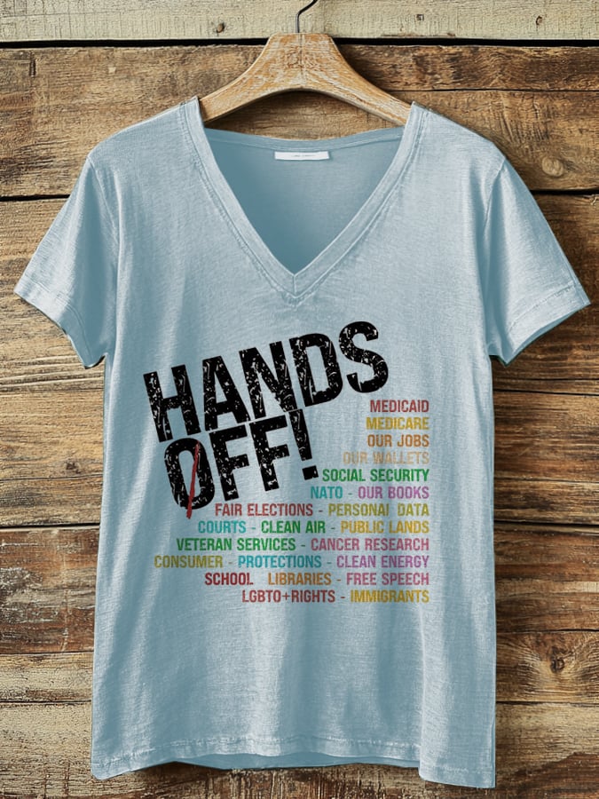 🔥Buy 3 Get 15% Off🔥Women's Casual Hands Off Printed T-Shirt
