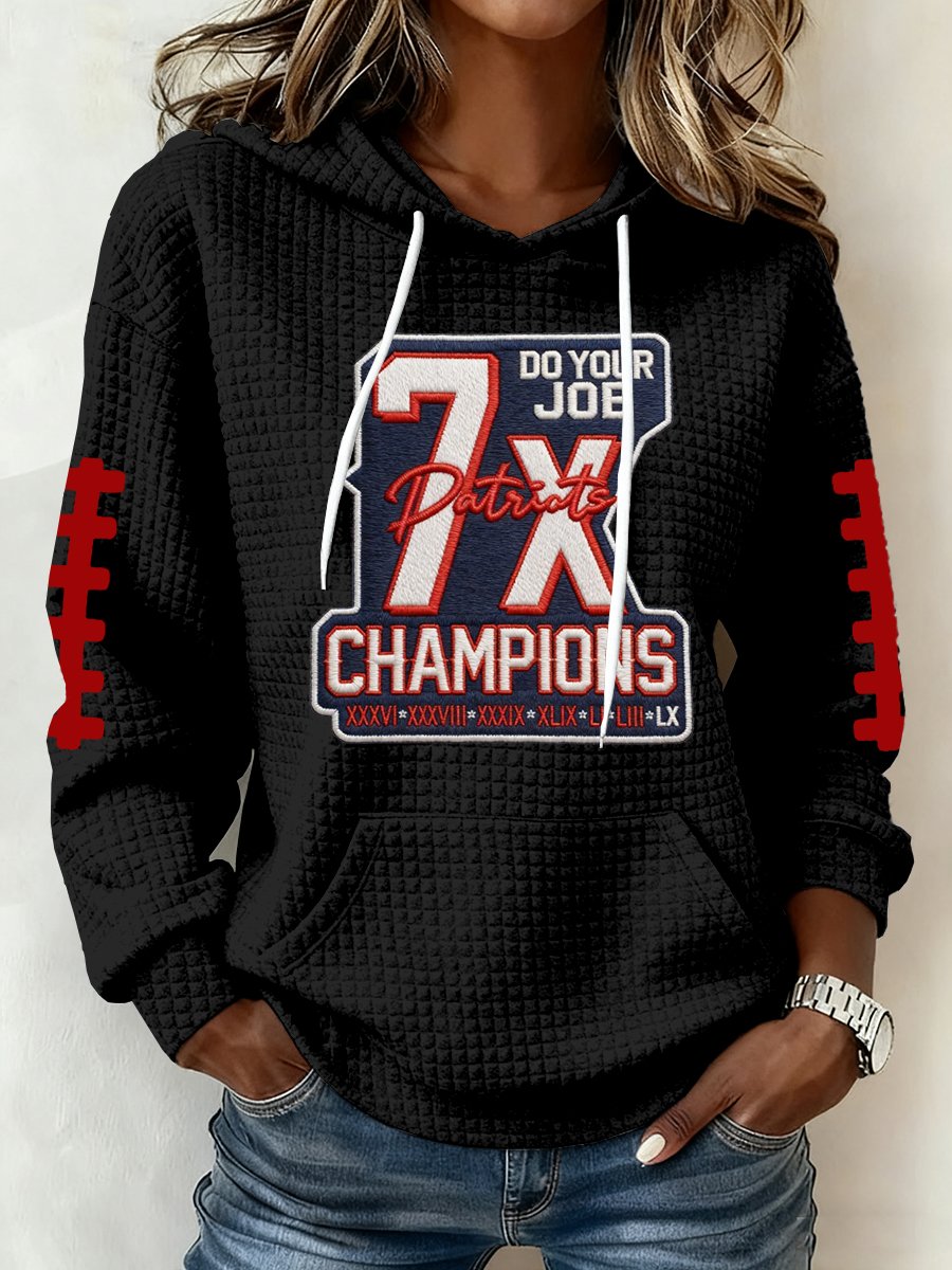 Women's Football Print Hoodie Sweatshirt