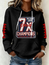 Women's Football Print Hoodie Sweatshirt