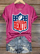 Women's  Team Benito Puerto Rico Print Casual Tee