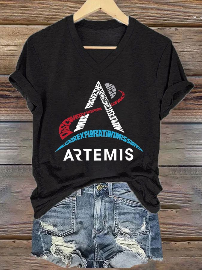 Women's Artemis II Print Casual T-Shirt