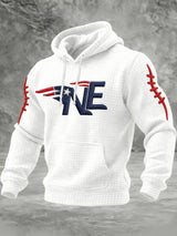 Men’s Football Graphic Plaid Hoodie Sweatshirt