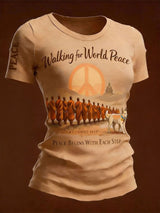 Monks' Peace Walk Event - Women's Short-Sleeve T-Shirt