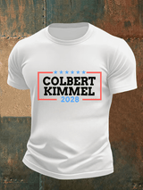 Men's Talk Show Colbert Kimme 2028 Print T-Shirt