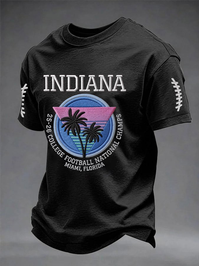 Men's Football Printed Casual T-shirt