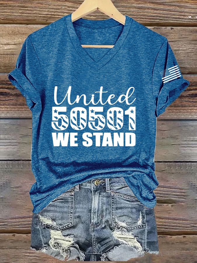 🔥Buy 3 Get 15% Off🔥Women's 50501 We Stand Printed Casual T-shirt