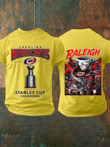 Men's 2026 Ice Hockey Champions Fans Printed T-Shirt