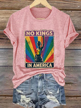 🔥Buy 3 Get 15% Off🔥Women's No Kings In America Print Caasual T-shirt