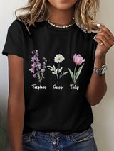 🔥Buy 3 Get 15% Off🔥Women's Floral FDT Print T-Shirt