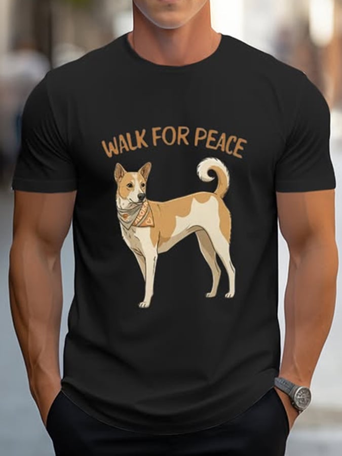 Men's Walk For Peace  Printed  Shirt