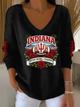 Women's Football Print Sweatshirt