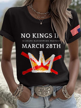 🔥Buy 3 Get 15% Off Retro No Kings III 50 State Nationwide Protest March 28th Print T-Shirt