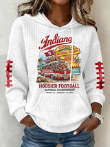 Women's Football Print Hoodie Sweatshirt