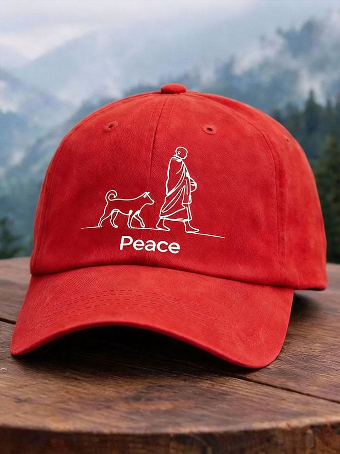 Walk For Peace Printed Casual Hat