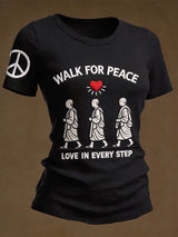 Monks' Peace Walk Event - Women's Short-Sleeve T-Shirt