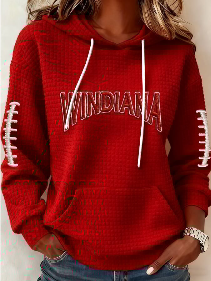 Women's Football Print Casual Sweatshirt