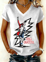 🔥Buy 3 Get 15% Off Women's Still Grateful Print V Neck T-shirt