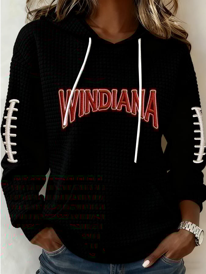 Women's Football Print Casual Sweatshirt