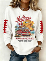 Women's Football  Printed Long-Sleeve Sweatshirt