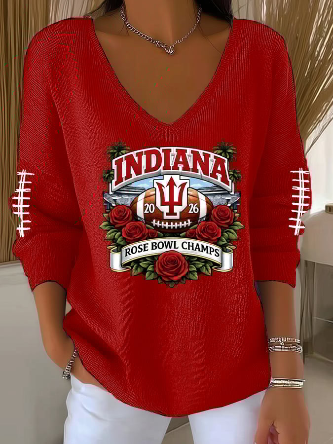 Women's Football Print Sweatshirt